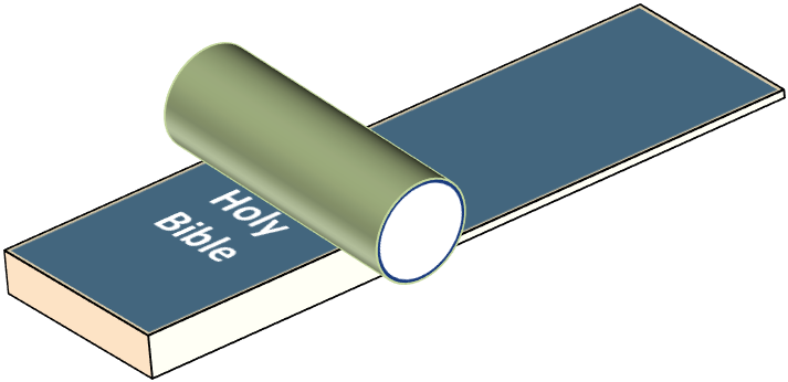 image showing bible being flattened out