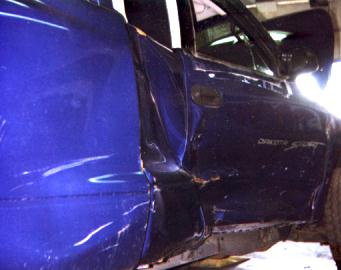 Side shot behind door looking forward