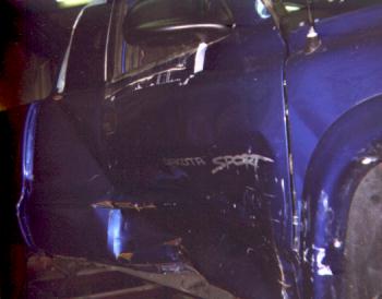 Side shot in front of door looking back